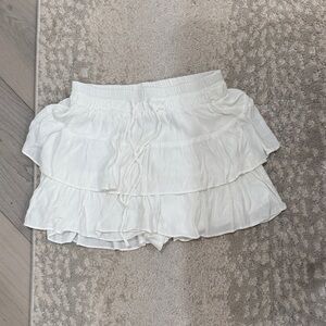 Love Tree Ivory Ruffled Skirt